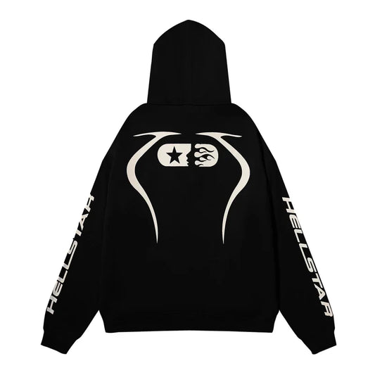 Hellstar Sport Hoodie Black White
